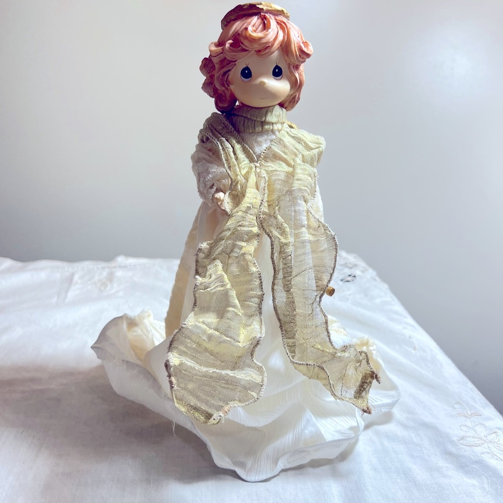Vintage Precious Moments Angel Tree Topper 1999 FLAWS - Picture 1 of 10